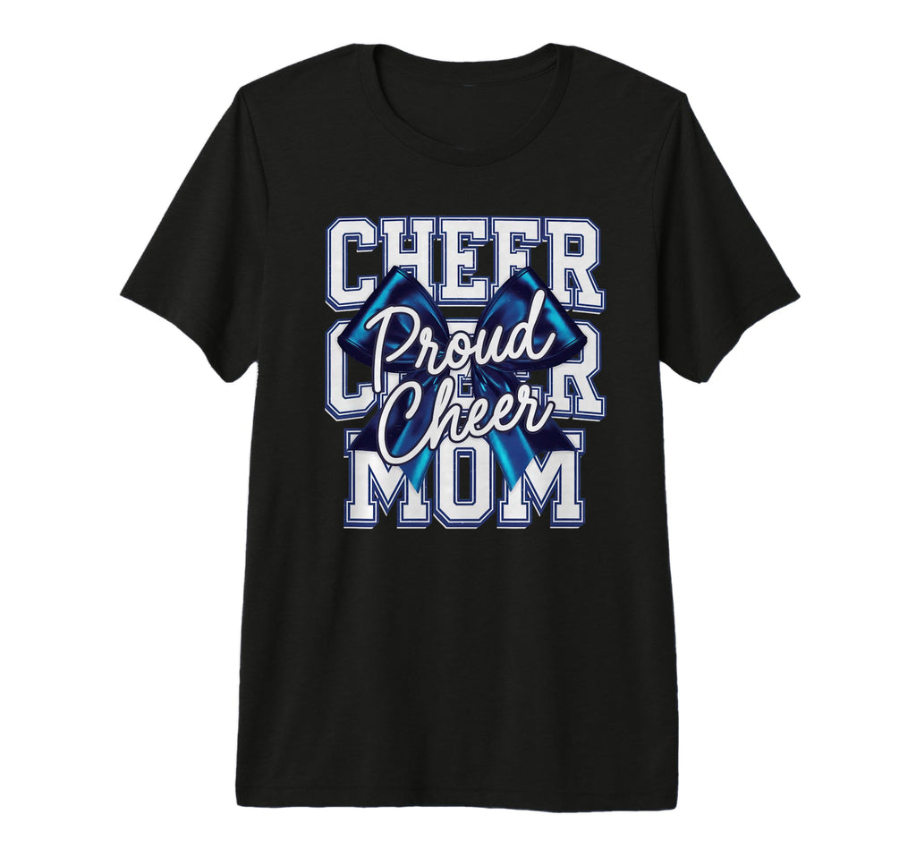 Cheer Mom Mother Bow Cheerleader Game T-Shirt - Custom Art Print Men Women - T-Shirt, Sweatshirt, Hoodie