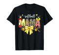 Softball Mama Leopard Coquette Bow T-Shirt - Minimalist Print for Adults - T-Shirt, Sweatshirt, Hoodie