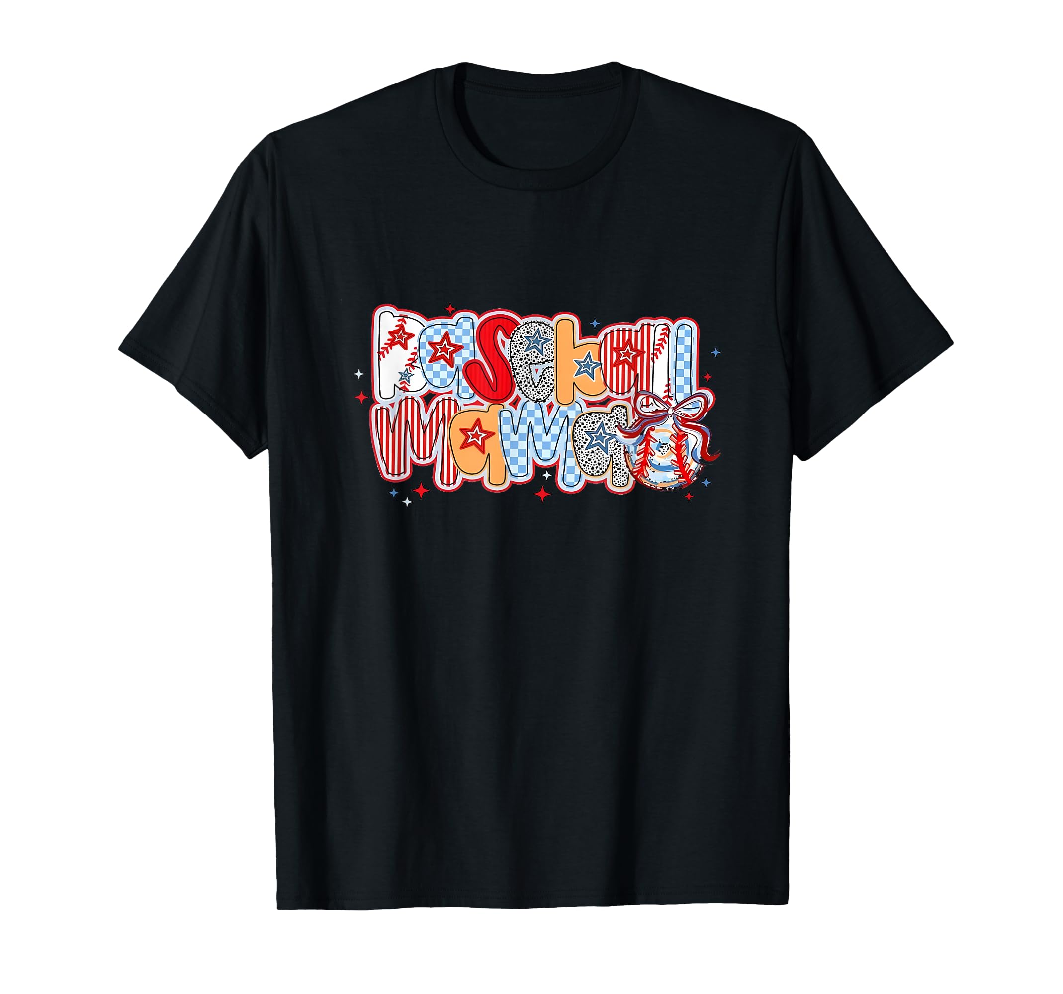 Baseball Mama Coquette Bow Game Day T-Shirt - Fun Novelty Design for Adults - T-Shirt, Sweatshirt, Hoodie