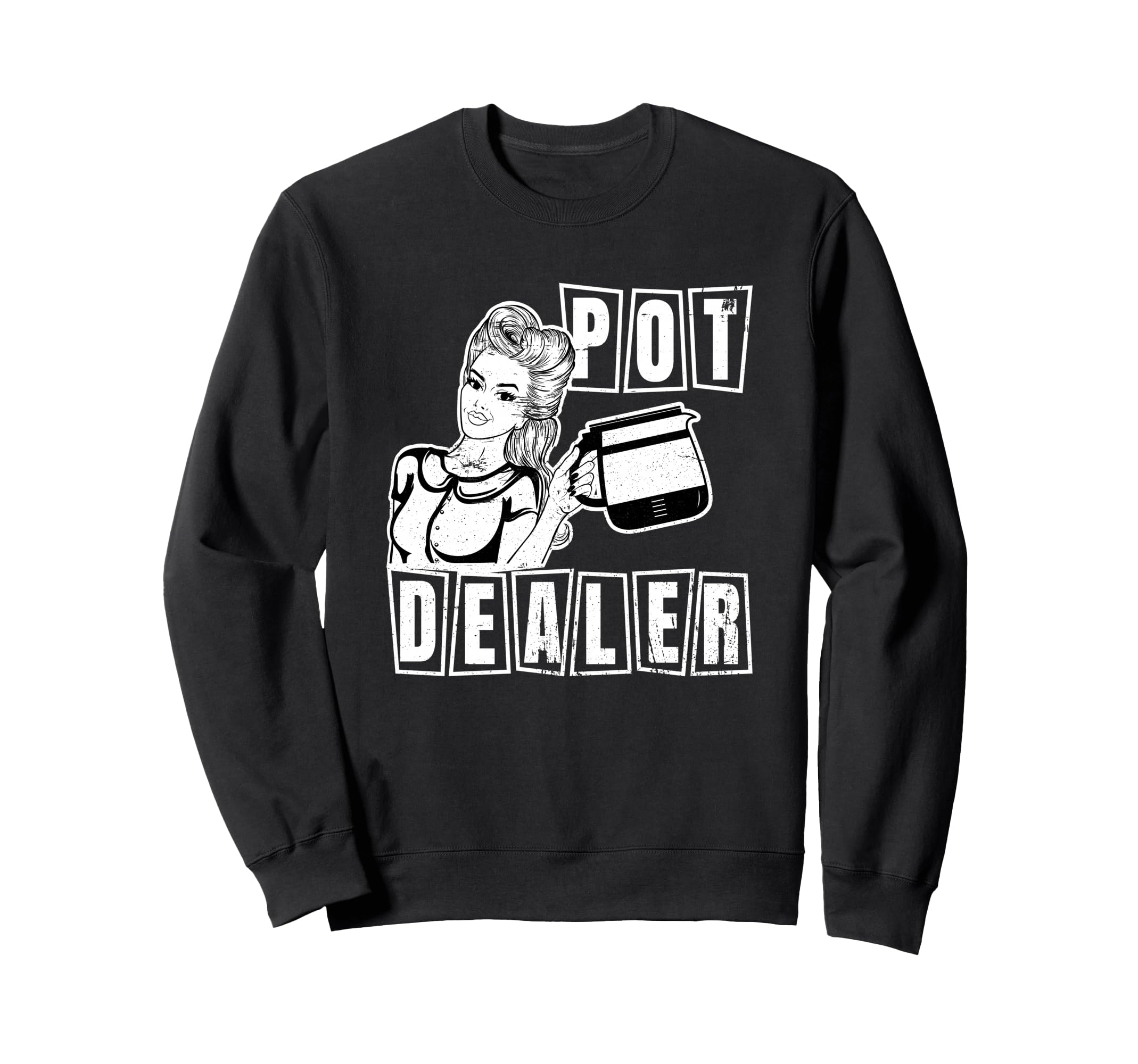 Funny Diner Waitress Server Coffee Sweatshirt - Custom Art Print Men Women - T-Shirt, Sweatshirt, Hoodie