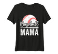 Womens Funny Baseball Mama Tri Blend T-Shirt - Unique Graphic for Adults - T-Shirt, Sweatshirt, Hoodie