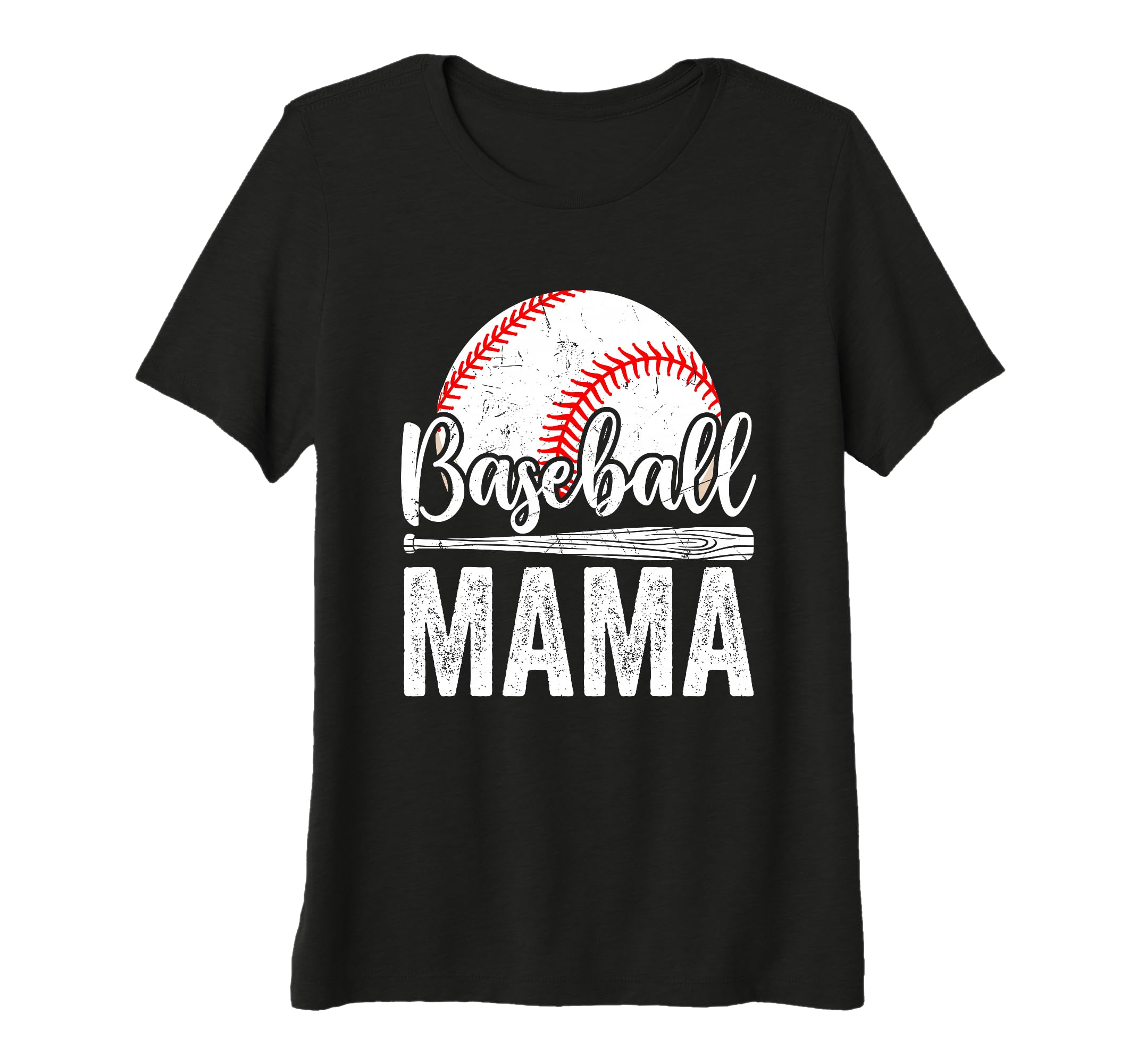 Womens Funny Baseball Mama Tri Blend T-Shirt - Unique Graphic for Adults - T-Shirt, Sweatshirt, Hoodie
