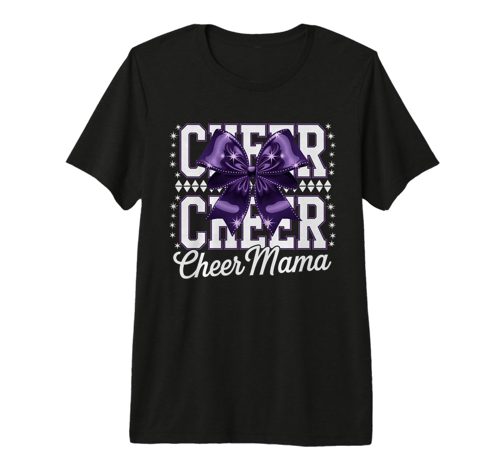 Cheer Mom Mother Bow Cheerleader T-Shirt - Casual Everyday Wear Unisex - T-Shirt, Sweatshirt, Hoodie