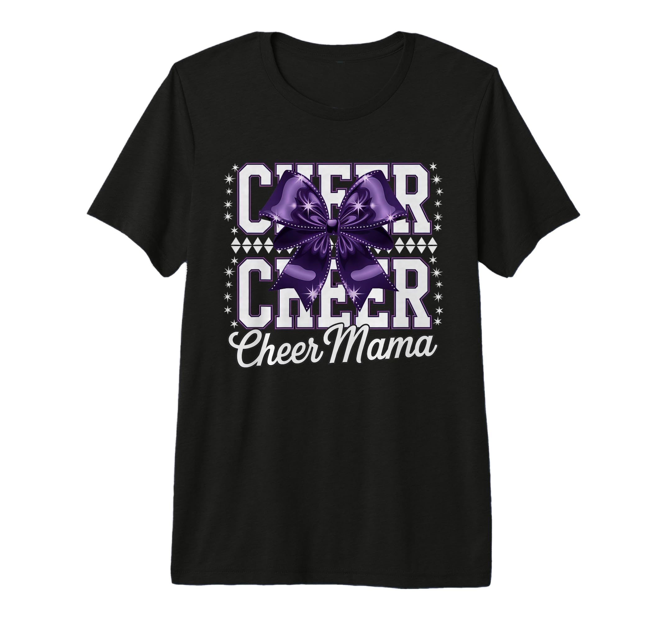 Cheer Mom Mother Bow Cheerleader T-Shirt - Casual Everyday Wear Unisex - T-Shirt, Sweatshirt, Hoodie