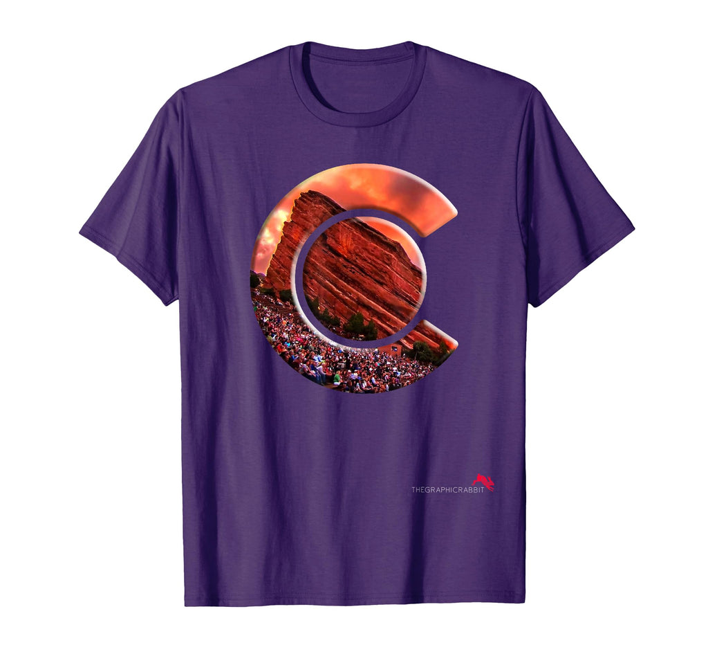 Red Rocks Amphitheater Colorado T-Shirt - Casual Everyday Wear Men Women - T-Shirt, Sweatshirt, Hoodie