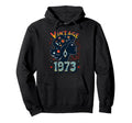 1973 Flower Power Peace Hippie Birthday Hoodie - Minimalist Print Men Women - T-Shirt, Sweatshirt, Hoodie