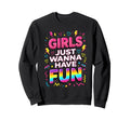 Vibrant 80S Doodle Just Wanna Sweatshirt - Fun Novelty Design Men Women - T-Shirt, Sweatshirt, Hoodie
