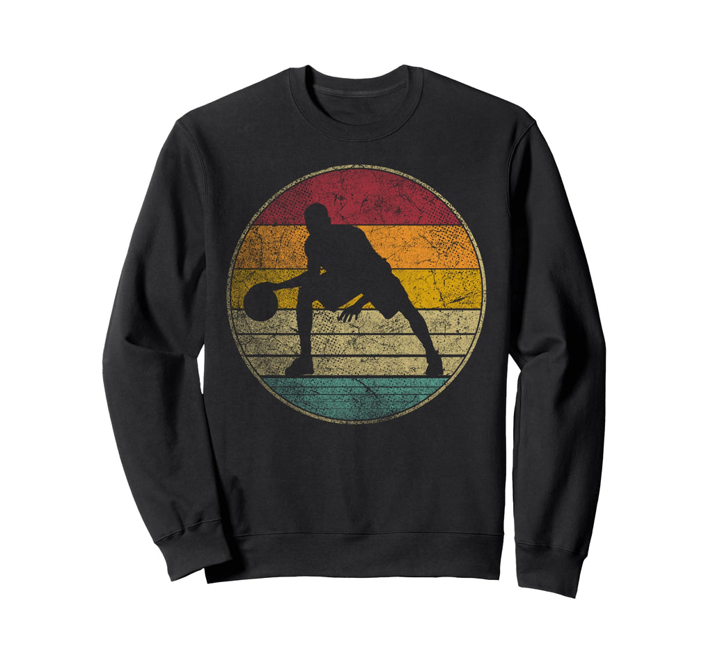 Basketball Distressed Silhouette Gift Sweatshirt - Graphic Print Unisex - T-Shirt, Sweatshirt, Hoodie