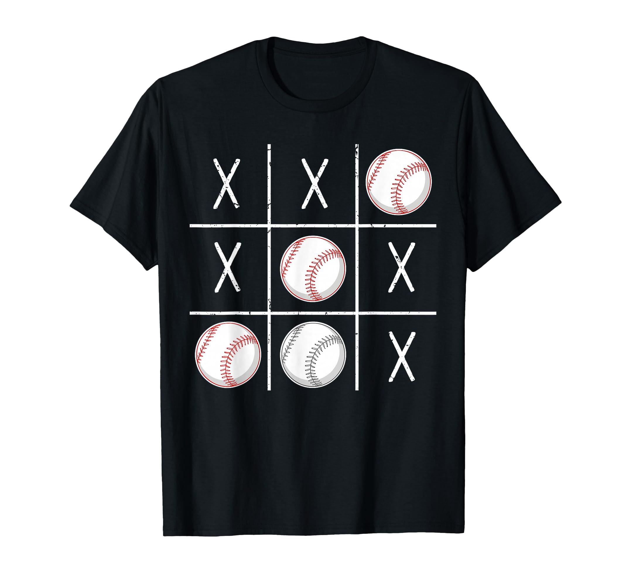 Baseball Ball Baseball Tic Tac Toe T-Shirt - Novelty Apparel Men Women - T-Shirt, Sweatshirt, Hoodie