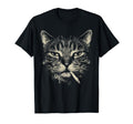 Funny Tabby Cat Smoking Cigarette T-Shirt - Minimalist Print Men Women - T-Shirt, Sweatshirt, Hoodie
