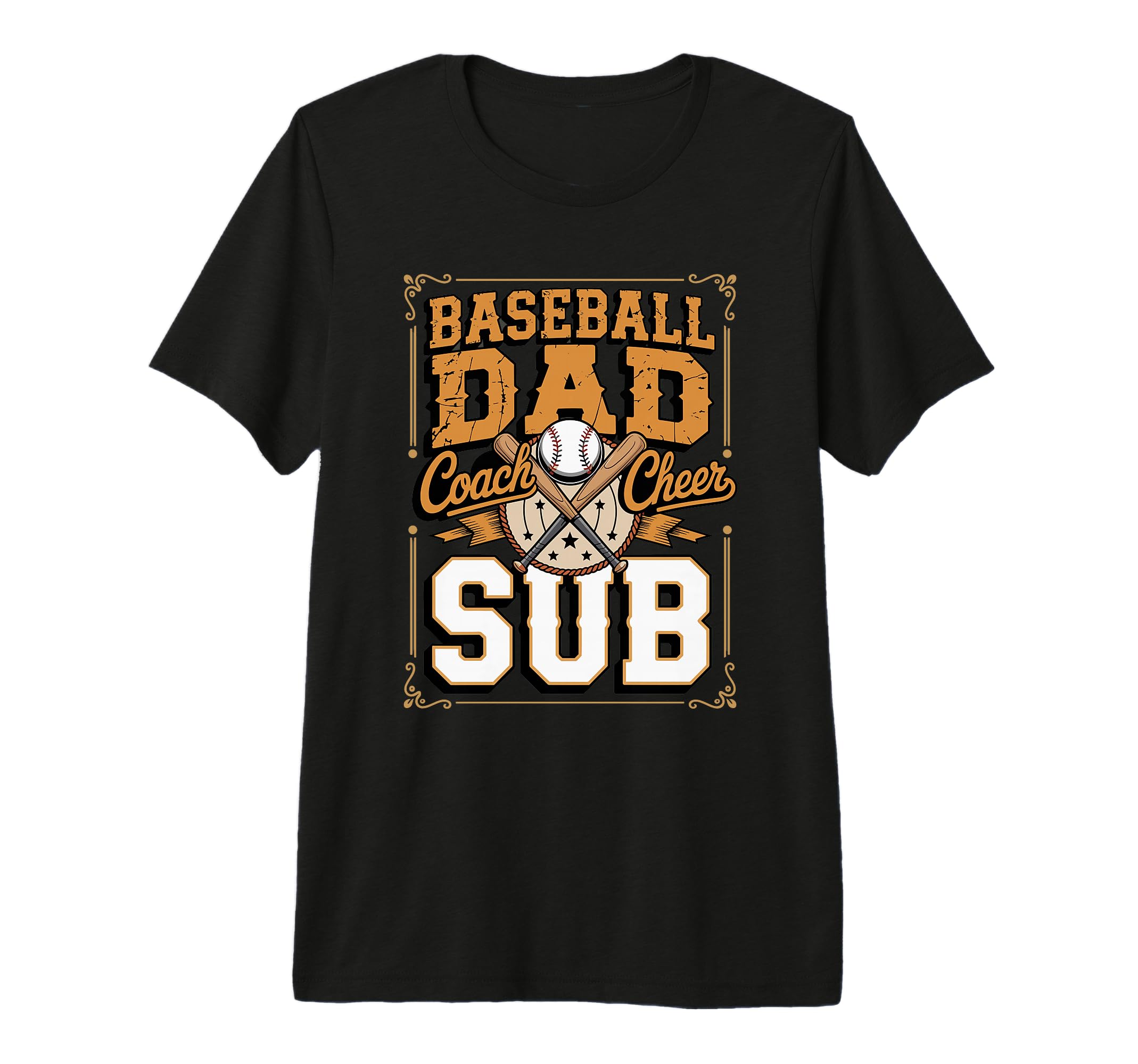 Mens Baseball Dad Coach Cheer Sub T-Shirt - Trendy Graphic Men Women - T-Shirt, Sweatshirt, Hoodie
