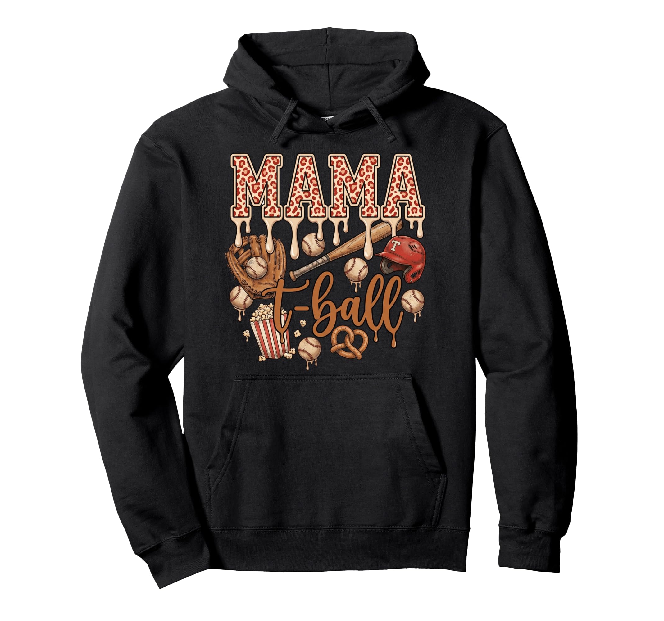 Funny Baseball Mom Funny Mama T Ball Hoodie - Streetwear Style Unisex - T-Shirt, Sweatshirt, Hoodie