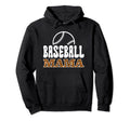 Baseball Mama Mom Leopard Letters Sports Hoodie - Unique Graphic Unisex - T-Shirt, Sweatshirt, Hoodie