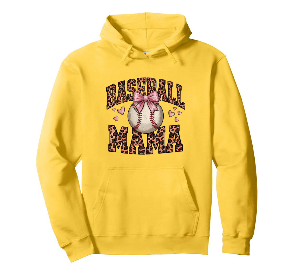 Baseball Mama Leopard Hoodie - Streetwear Style Unisex - T-Shirt, Sweatshirt, Hoodie
