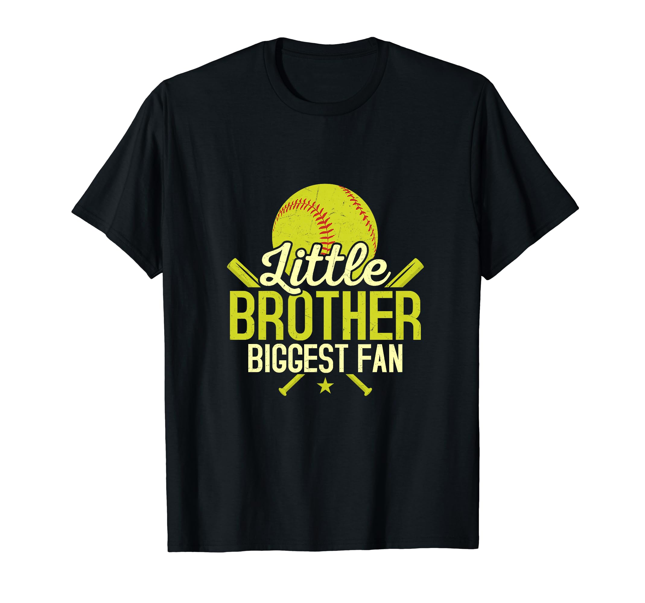 Little Brother Biggest Fan Baseball T-Shirt - Casual Everyday Wear Unisex - T-Shirt, Sweatshirt, Hoodie