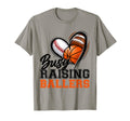 Busy Raising Ballers Heart Baseball T-Shirt - Custom Art Print Unisex - T-Shirt, Sweatshirt, Hoodie