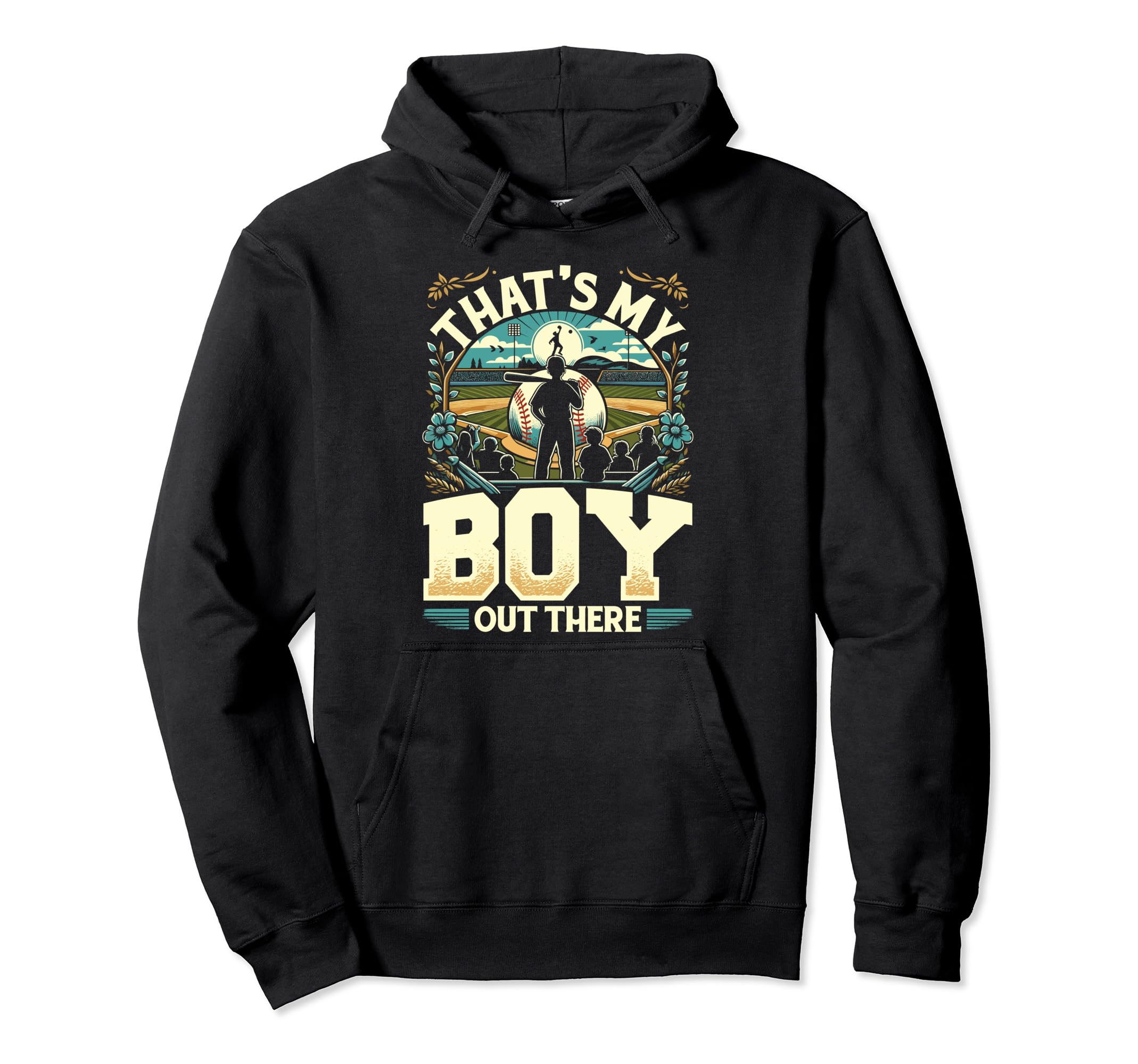 Fathers Day Baseball Dad Baseball Hoodie - Trendy Graphic Men Women - T-Shirt, Sweatshirt, Hoodie