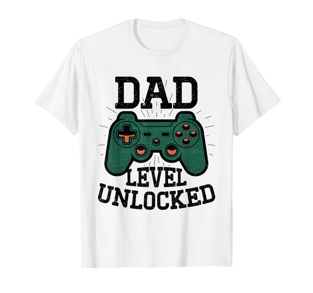 Dad Level Unlocked Video Gamer Fathers T-Shirt - Minimalist Print Unisex - T-Shirt, Sweatshirt, Hoodie