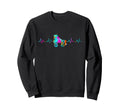 Roller Skating Skate Heartbeat Sweatshirt - Unique Graphic Unisex - T-Shirt, Sweatshirt, Hoodie