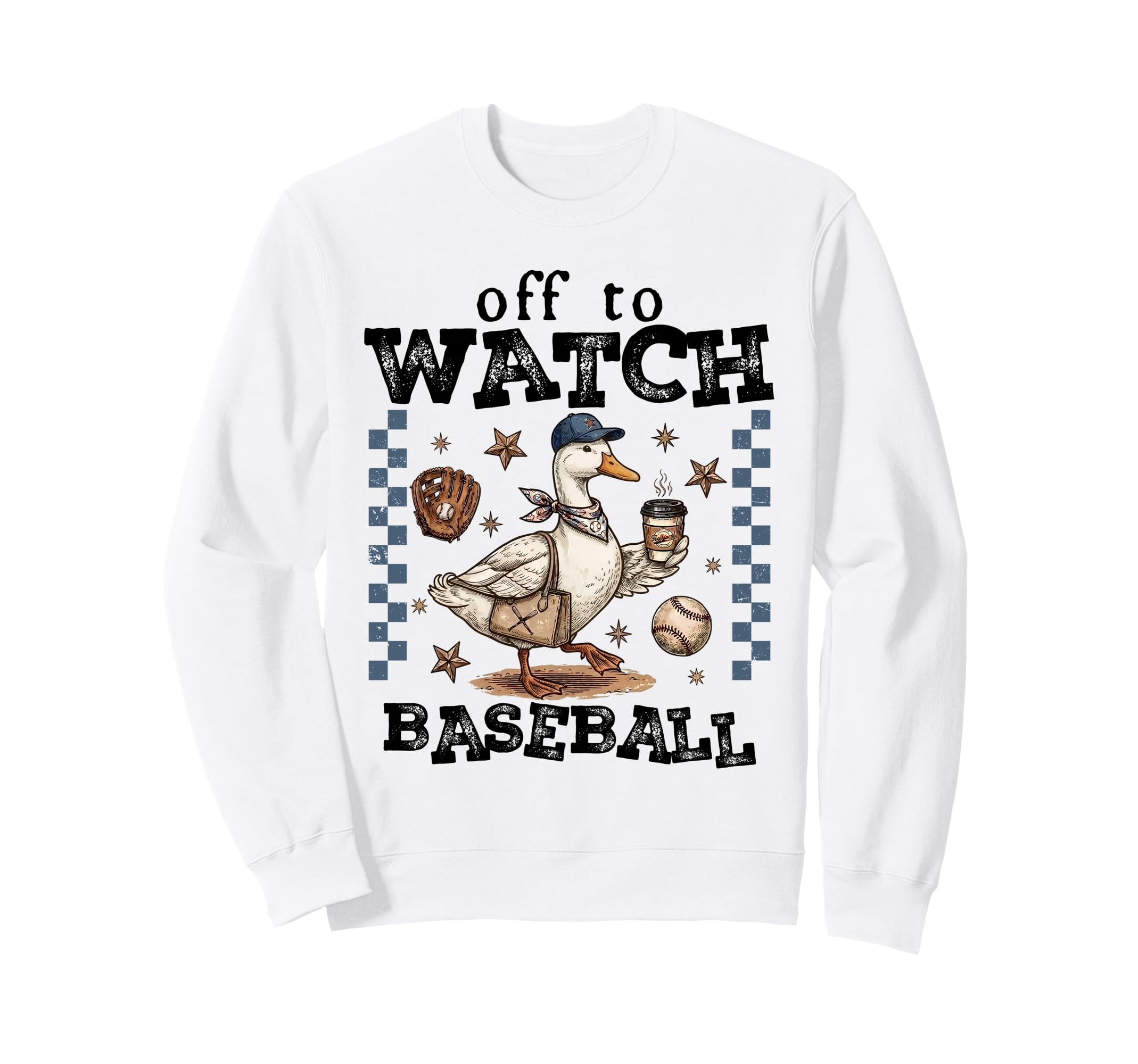 Off To Watch Baseball Funny Sweatshirt - Casual Everyday Wear Unisex - T-Shirt, Sweatshirt, Hoodie