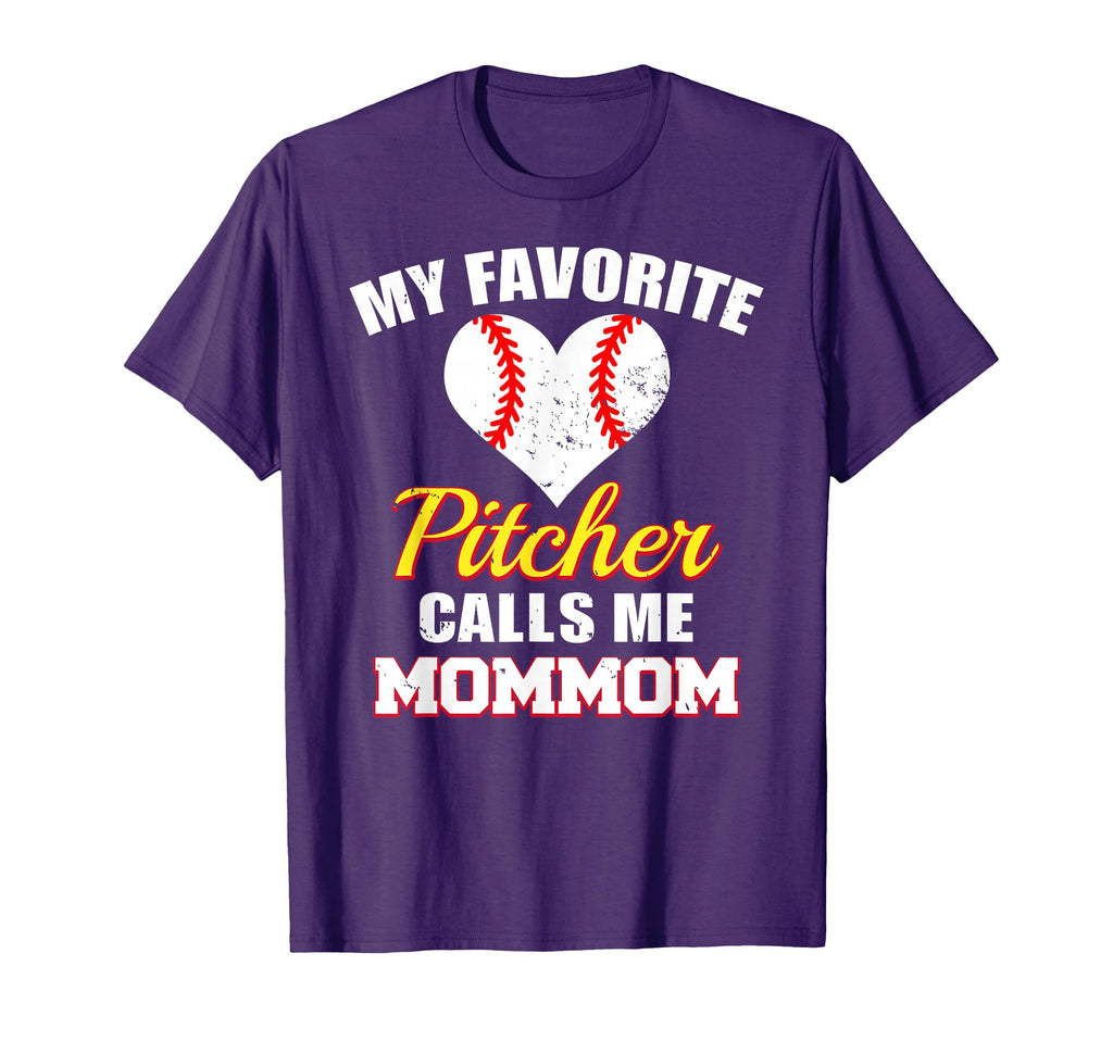 My Favorite Pitcher Calls Me Mommom T-Shirt - Streetwear Style for Adults - T-Shirt, Sweatshirt, Hoodie