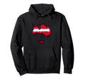 Latvia Flag Distressed Latvia Map Hoodie - Aesthetic Graphic Unisex - T-Shirt, Sweatshirt, Hoodie