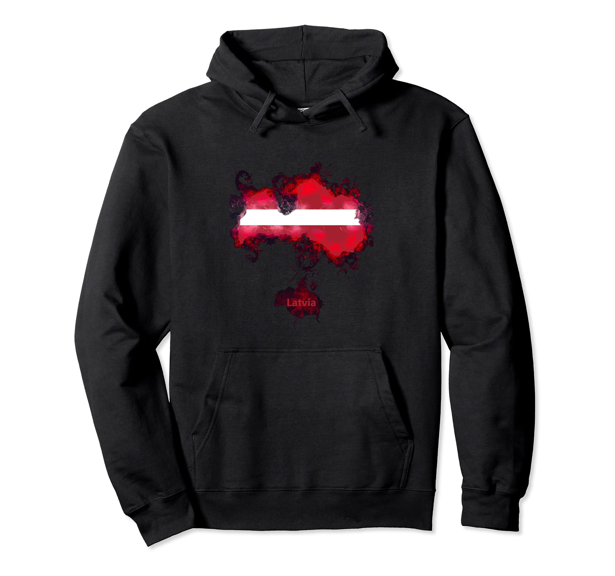 Latvia Flag Distressed Latvia Map Hoodie - Aesthetic Graphic Unisex - T-Shirt, Sweatshirt, Hoodie