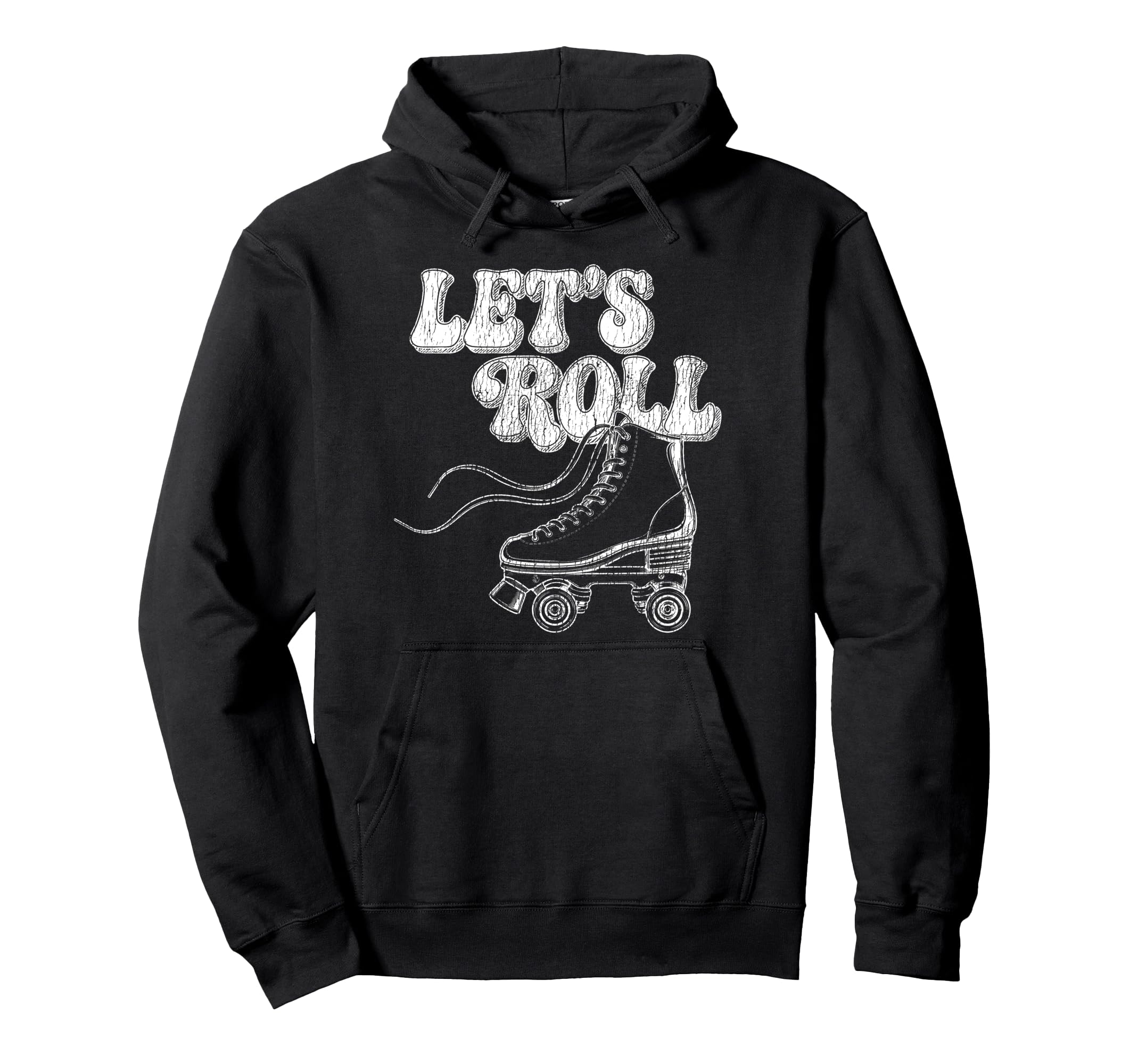 Roller Skating Skate 1970S Lets Roll Hoodie - Fun Novelty Design Unisex - T-Shirt, Sweatshirt, Hoodie