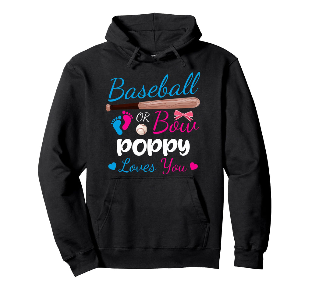 Baseball Or Bow Poppy Loves You Proud Hoodie - Novelty Apparel Unisex - T-Shirt, Sweatshirt, Hoodie