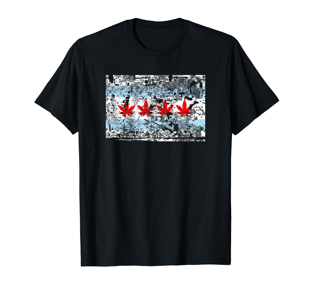 Mans Pot Marijuana Chicago T-Shirt - Casual Everyday Wear Men Women - T-Shirt, Sweatshirt, Hoodie