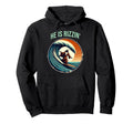He Is Rizzin Jesus Surfing Funny Easter Hoodie - Trendy Graphic Unisex - T-Shirt, Sweatshirt, Hoodie