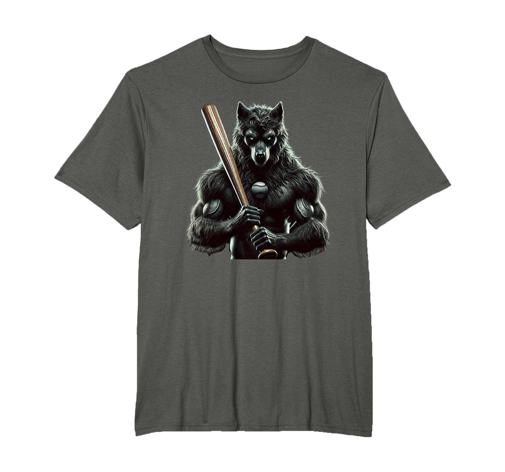 Werewolf Baseball Player Father Coach T-Shirt - Aesthetic Graphic Unisex - T-Shirt, Sweatshirt, Hoodie