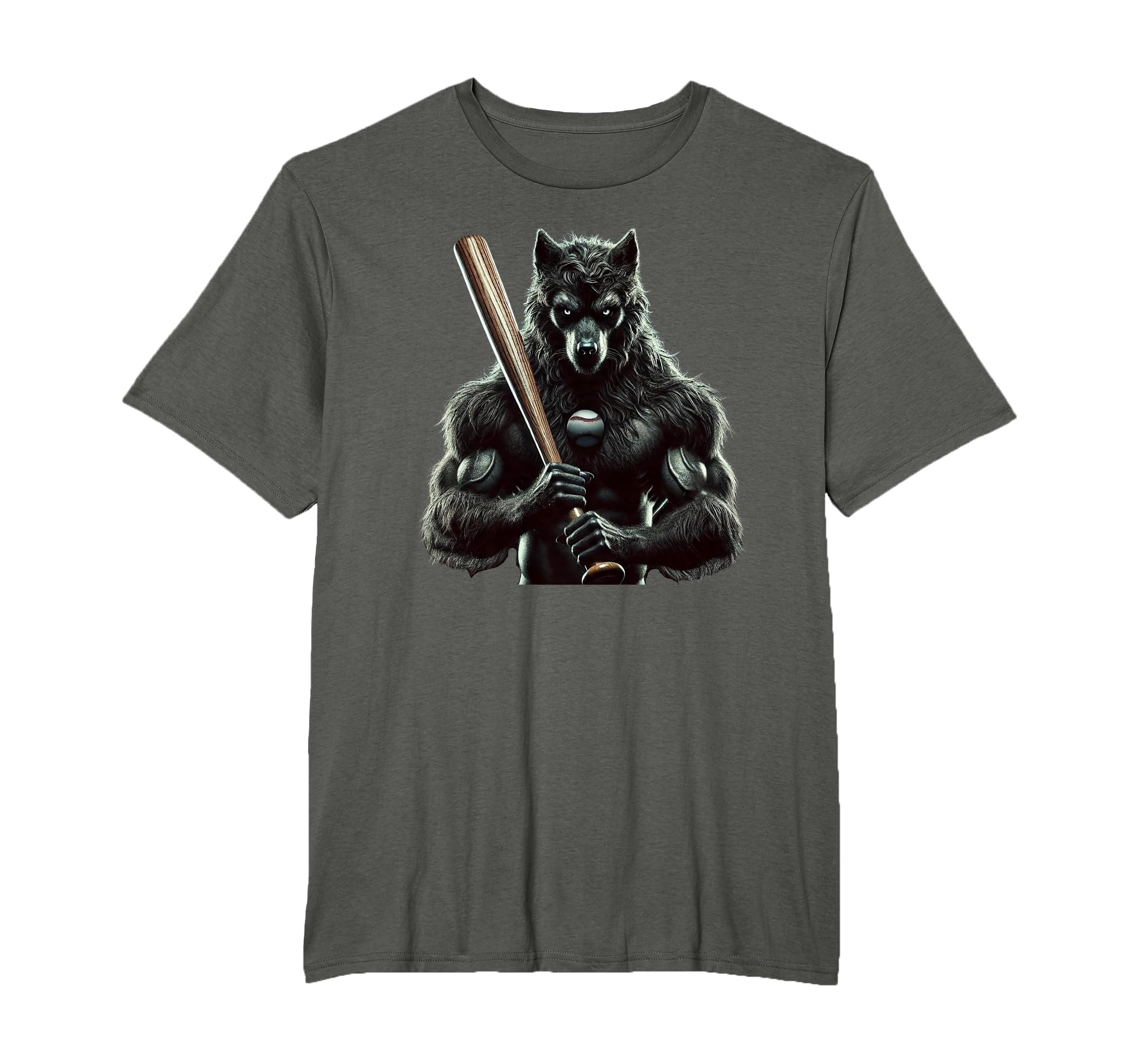 Werewolf Baseball Player Father Coach T-Shirt - Aesthetic Graphic Unisex - T-Shirt, Sweatshirt, Hoodie