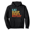 Eat Sleep Skate Repeat Roller Skate Hoodie - Novelty Apparel for Adults - T-Shirt, Sweatshirt, Hoodie