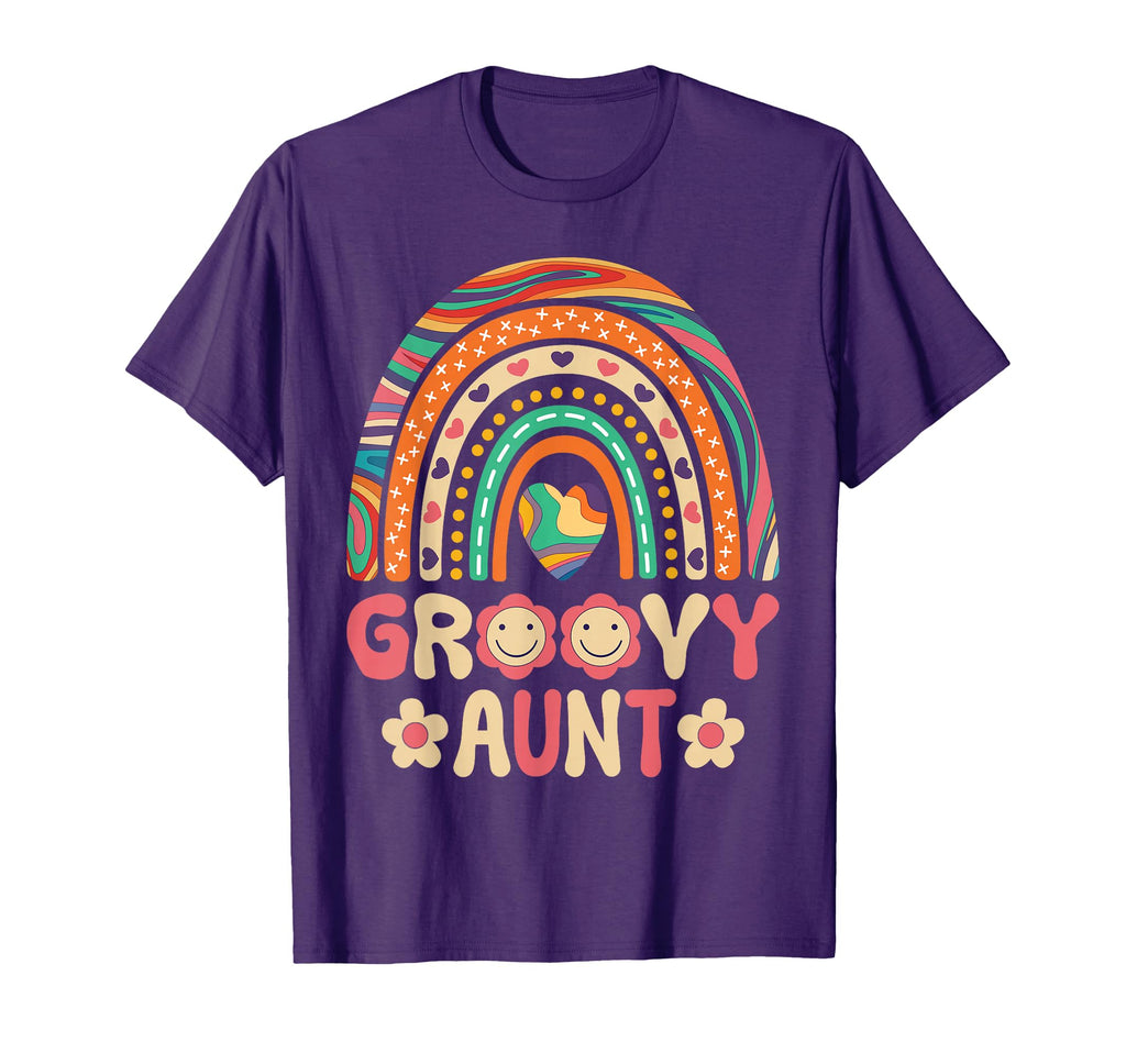 Groovy Aunt 60S Costume 70S T-Shirt - Casual Everyday Wear for Adults - T-Shirt, Sweatshirt, Hoodie