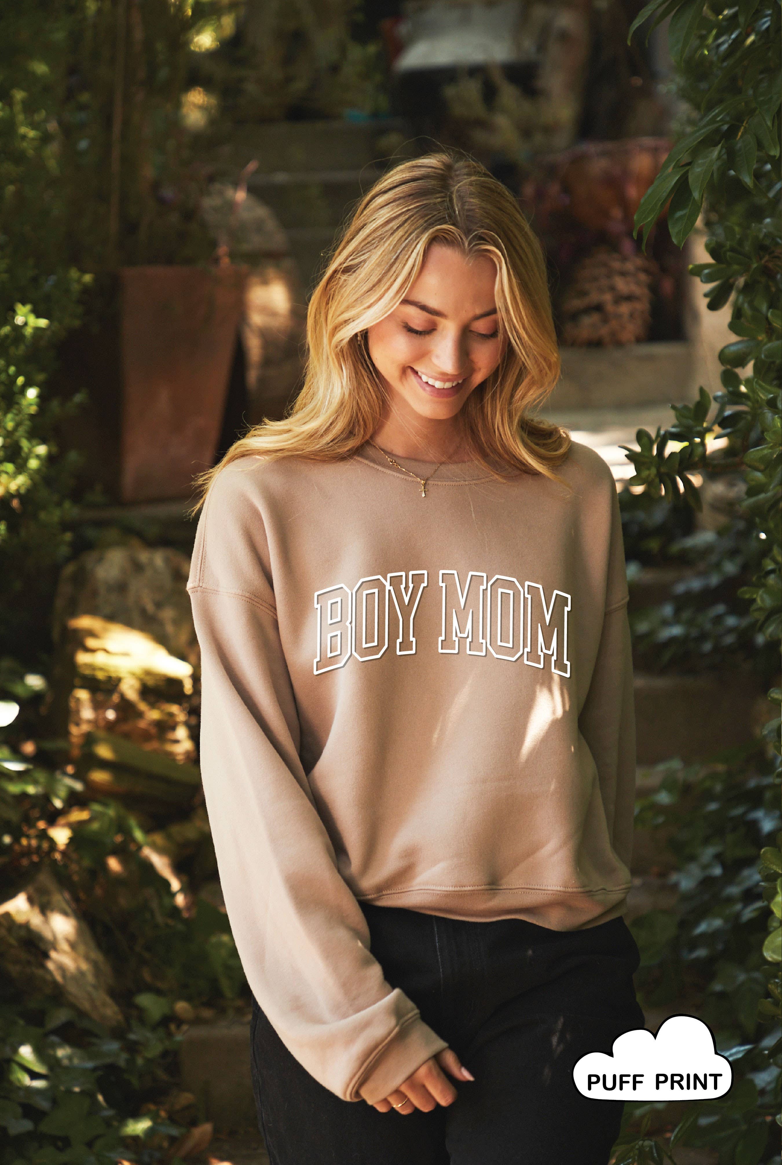 Boy Mom Puff Print Mid Graphic - Adult & Kids T-Shirts, Sweatshirts & Hoodies apparel design preview 1