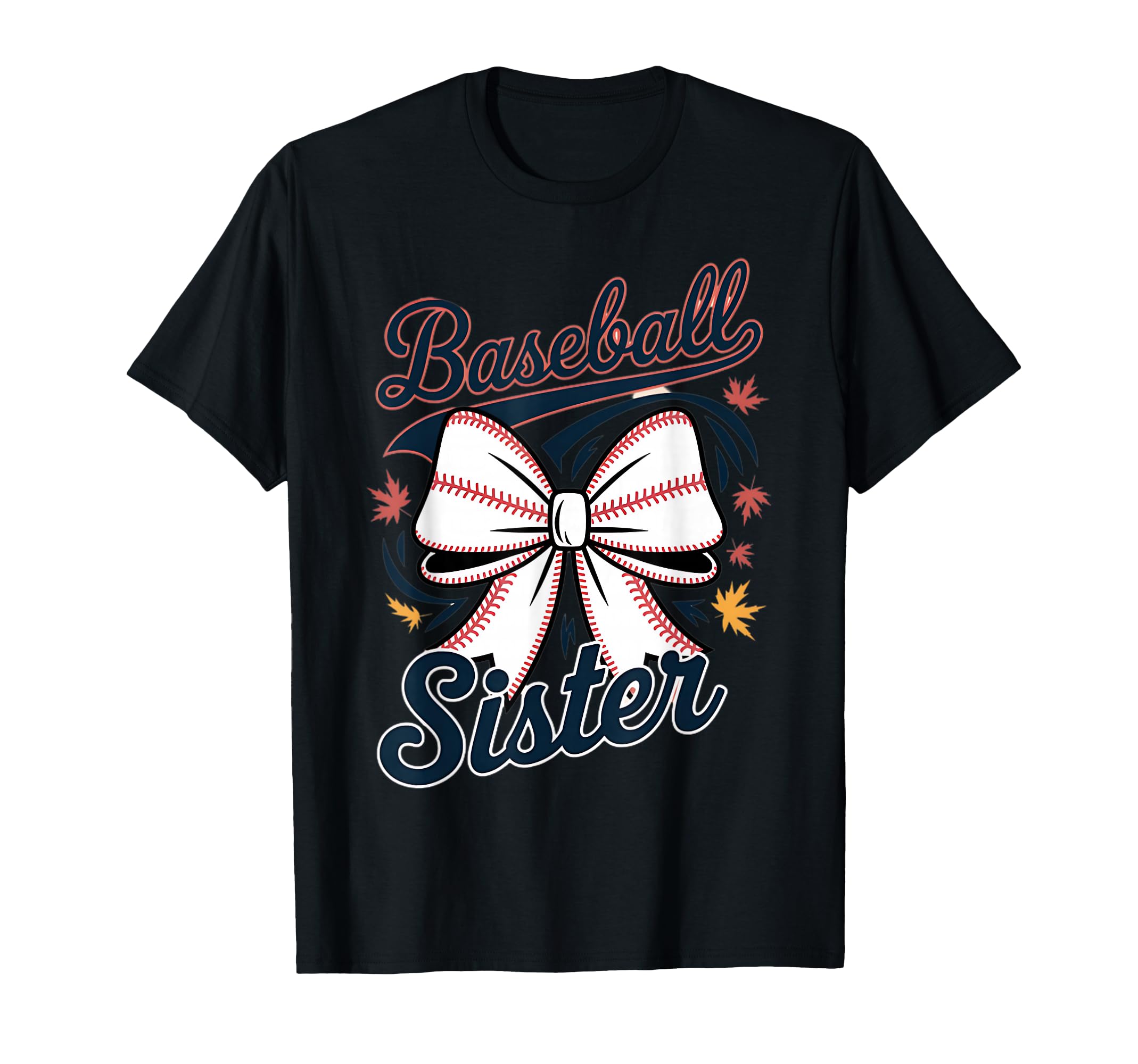Baseball Sister Coquette Bow T-Shirt - Minimalist Print Unisex - T-Shirt, Sweatshirt, Hoodie