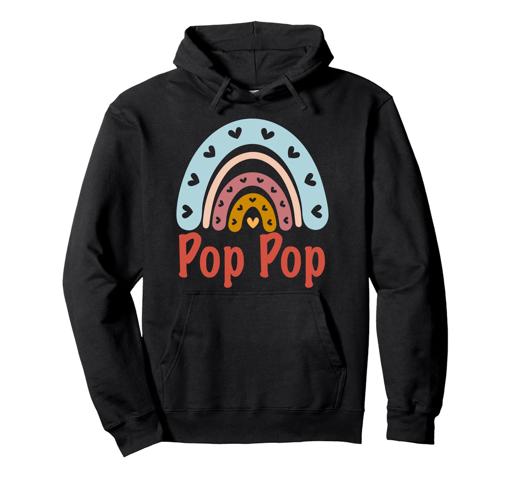 Pop Pop Birthday Rainbow Boho Pop Pop Hoodie - Trendy Graphic Unisex - T-Shirt, Sweatshirt, Hoodie