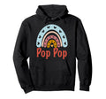 Pop Pop Birthday Rainbow Boho Pop Pop Hoodie - Trendy Graphic Unisex - T-Shirt, Sweatshirt, Hoodie