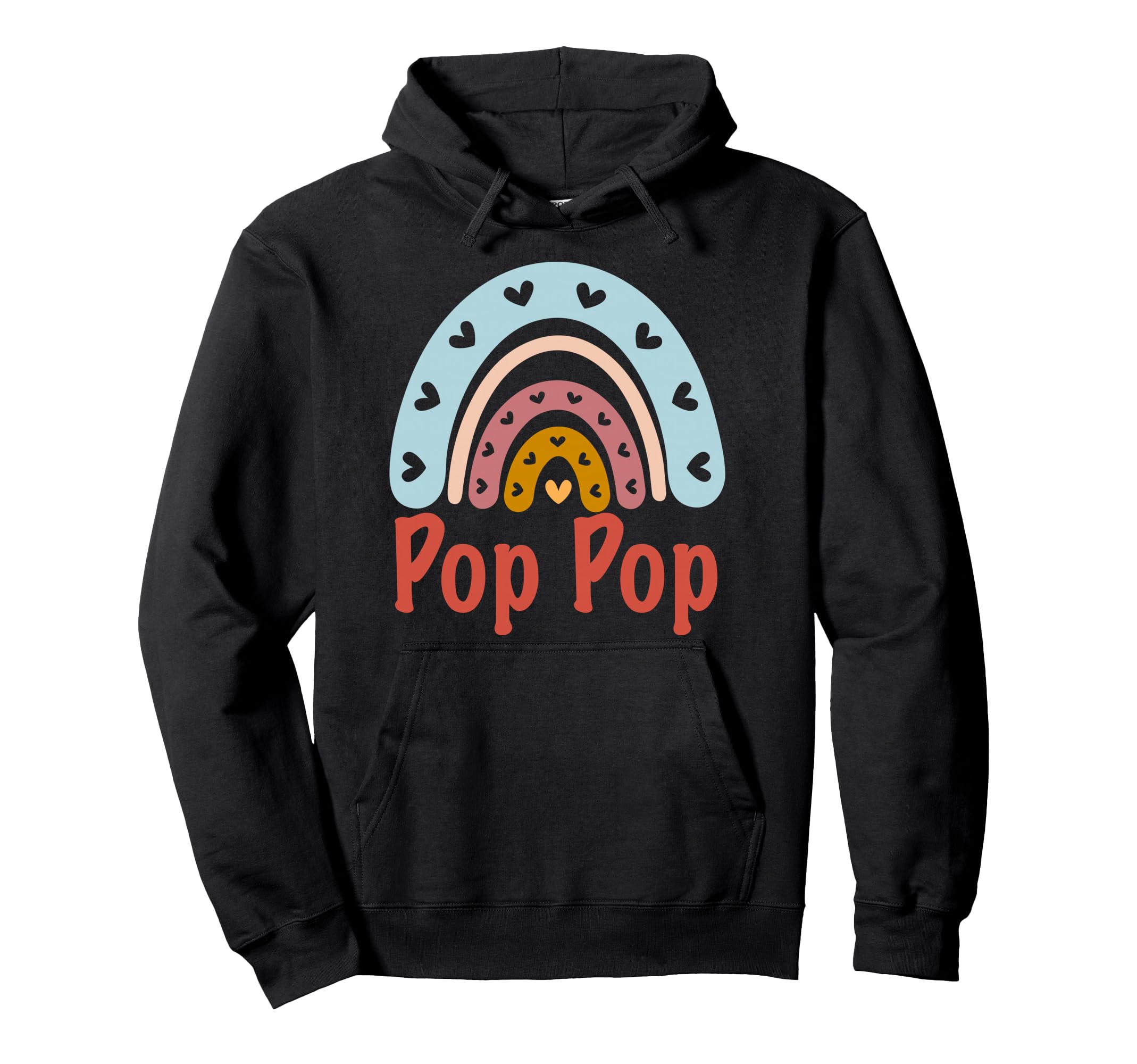 Pop Pop Birthday Rainbow Boho Pop Pop Hoodie - Trendy Graphic Unisex - T-Shirt, Sweatshirt, Hoodie