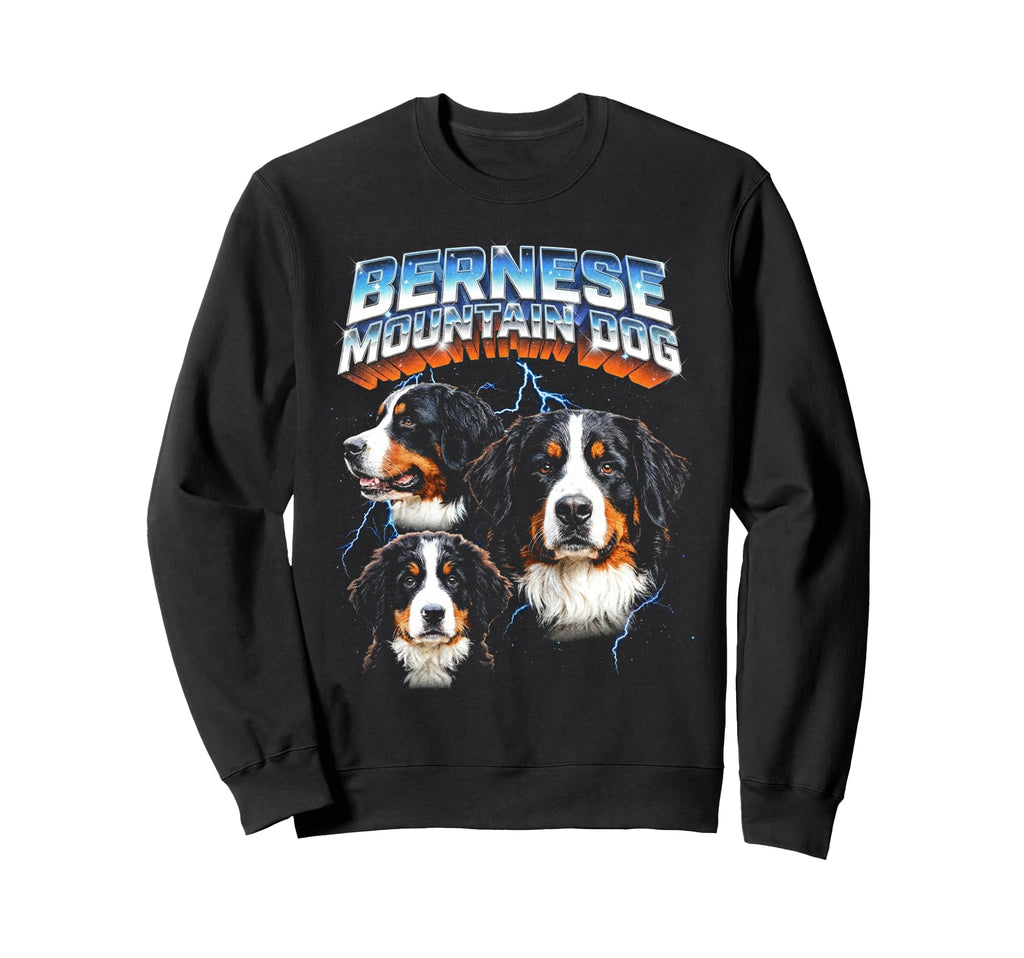 Bernese Mountain Dog 80S Dog Lover Sweatshirt - Trendy Graphic Unisex - T-Shirt, Sweatshirt, Hoodie