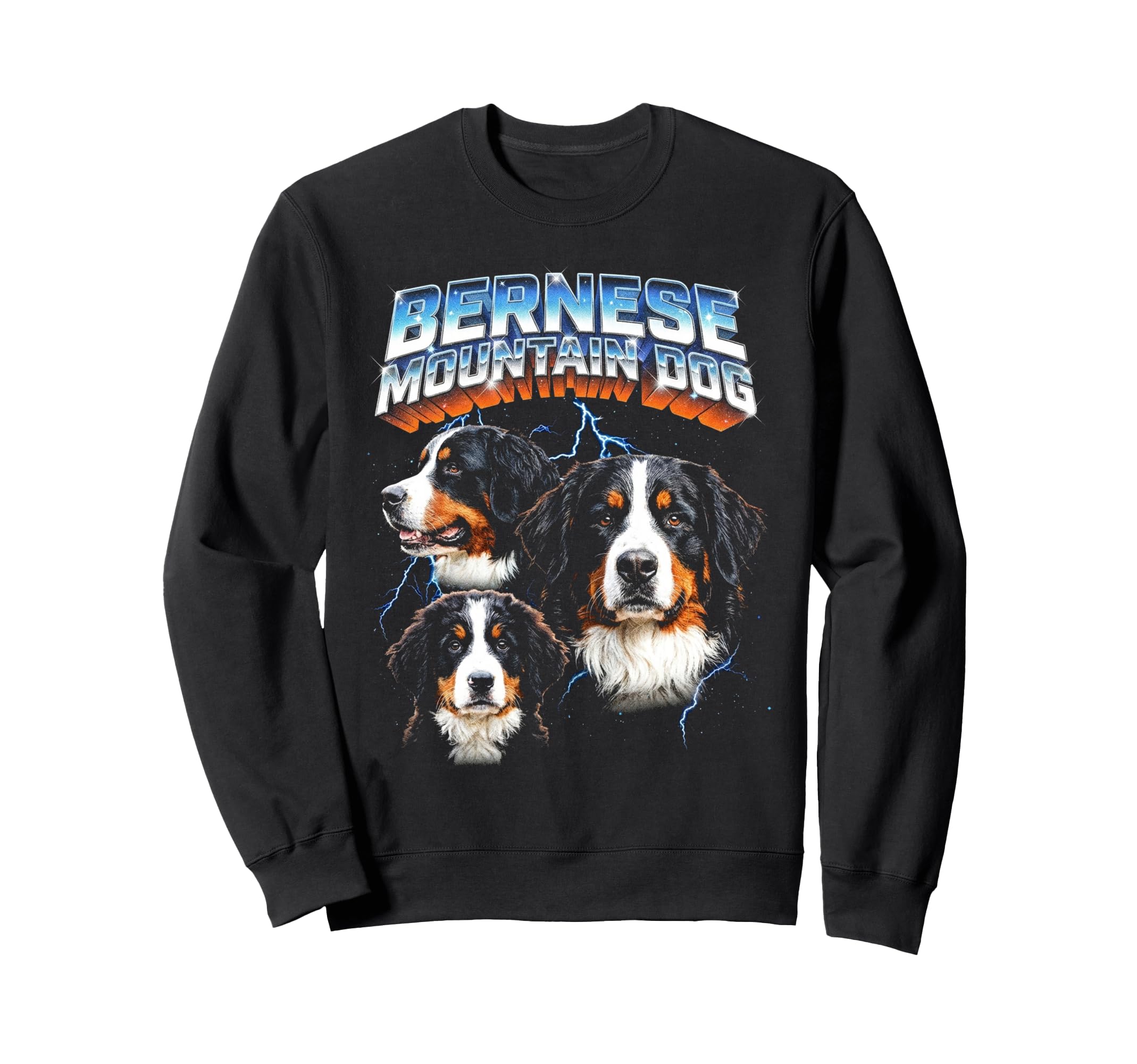 Bernese Mountain Dog 80S Dog Lover Sweatshirt - Trendy Graphic Unisex - T-Shirt, Sweatshirt, Hoodie