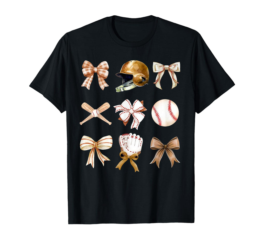 Baseball Mom Coquette Mothers Day T-Shirt - Casual Everyday Wear Men Women - T-Shirt, Sweatshirt, Hoodie