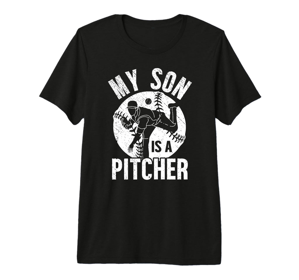 My Son Is Baseball Pitcher Mom Baseball T-Shirt - Graphic Print Unisex - T-Shirt, Sweatshirt, Hoodie