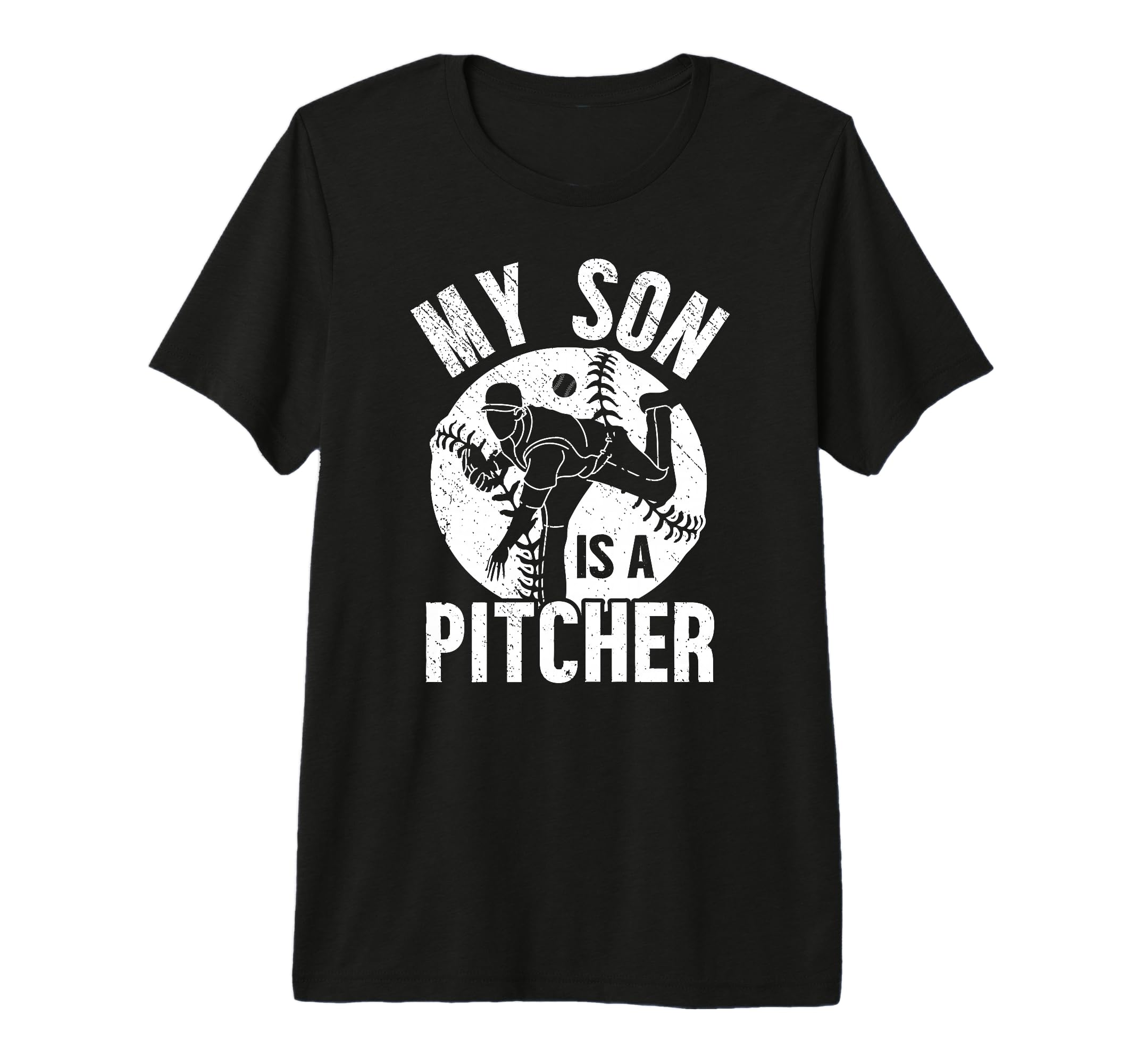 My Son Is Baseball Pitcher Mom Baseball T-Shirt - Graphic Print Unisex - T-Shirt, Sweatshirt, Hoodie