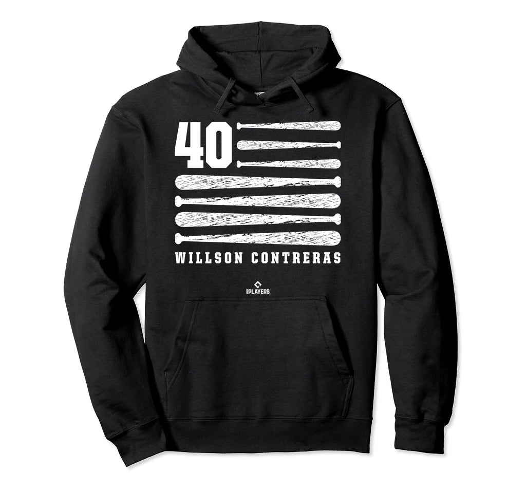 Willson Contreras Flag Chicago Patriotic Hoodie - Unique Graphic Unisex - T-Shirt, Sweatshirt, Hoodie