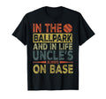 Uncle Baseball Ballpark Life Uncles T-Shirt - Casual Everyday Wear Unisex - T-Shirt, Sweatshirt, Hoodie