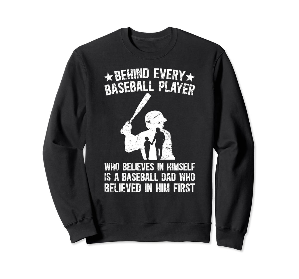 Baseball Dad Proud Father Baseball Sweatshirt - Unique Graphic for Adults - T-Shirt, Sweatshirt, Hoodie