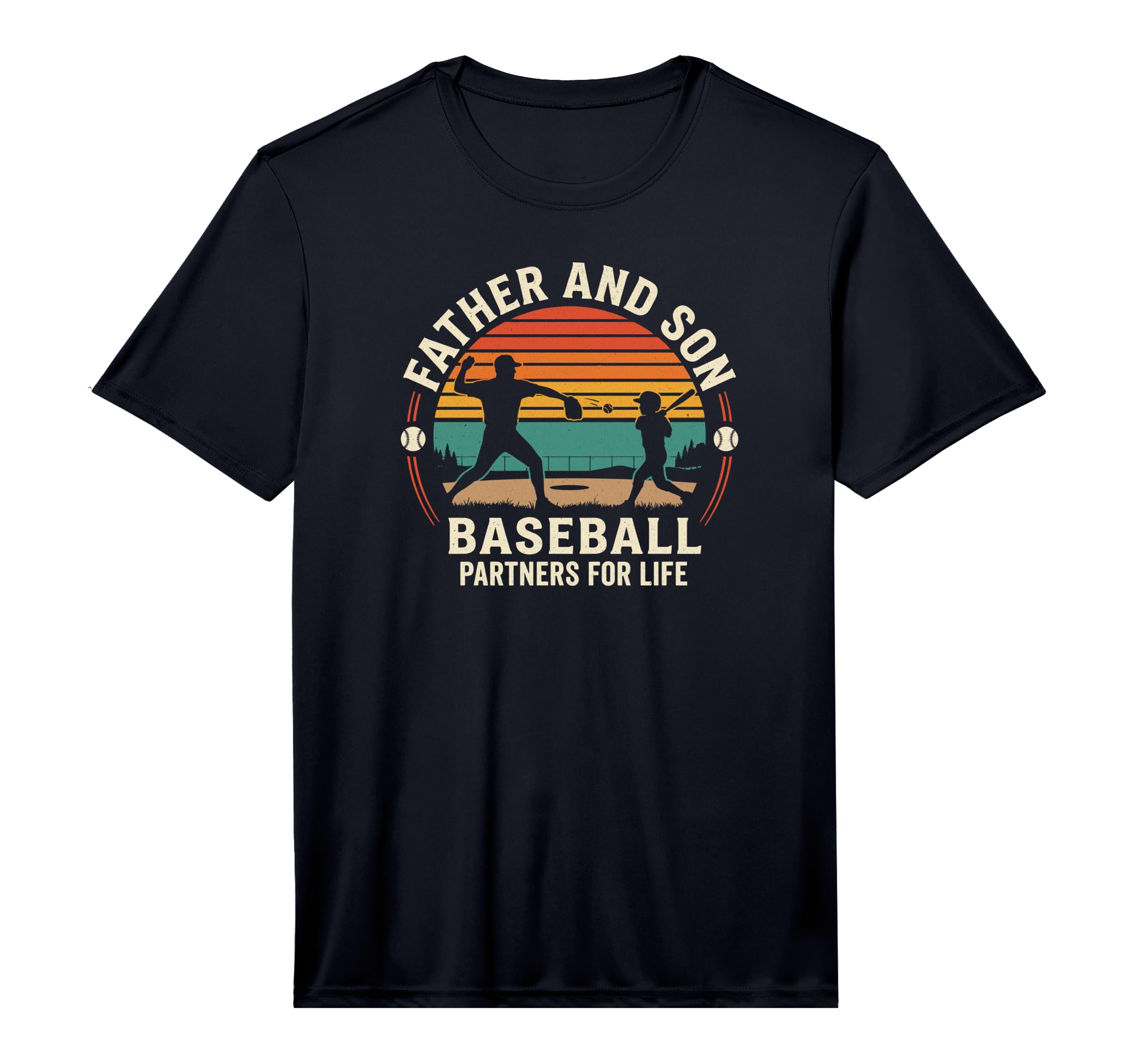 Dad And Son Baseball Partners Life T-Shirt - Graphic Print for Adults - T-Shirt, Sweatshirt, Hoodie