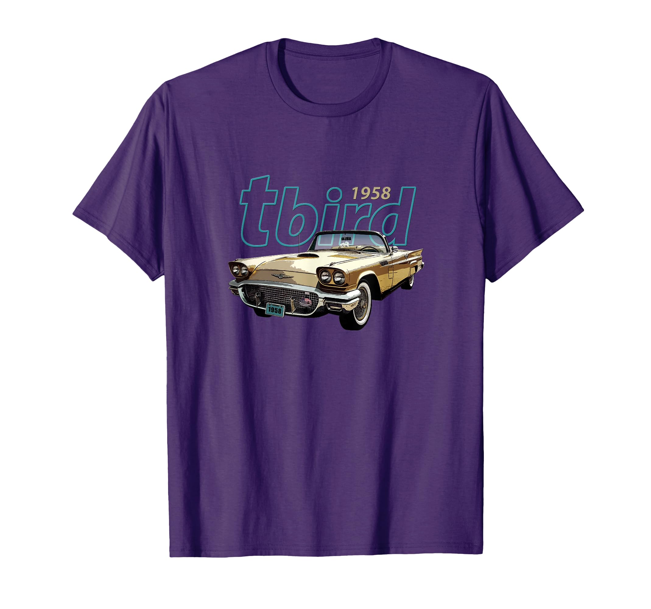 1958 Tbird Convertible American Sports T-Shirt - Trendy Graphic for Adults - T-Shirt, Sweatshirt, Hoodie